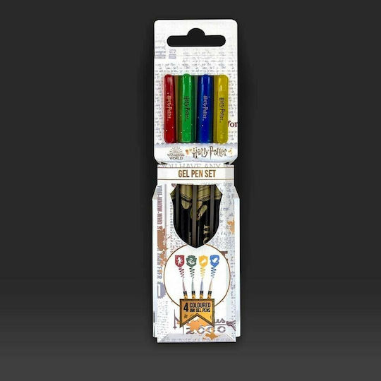 Blue Sky Studios Harry Potter Hogwarts Shield Στυλό Gel 4τμχ