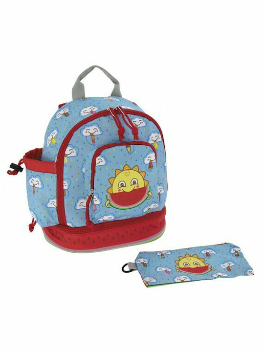 Polo Ήλιος Schulranzen Rucksack Kindergarten in Hellblau Farbe