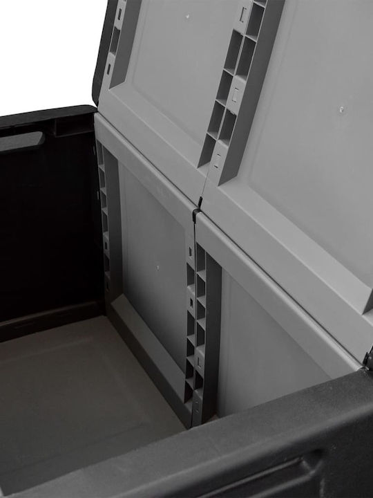 vidaXL Polypropylene Outdoor Storage Box 230lt Gray 96x53x57cm
