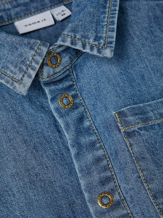 Kinderhemd Kurzärmelig Denim Blau