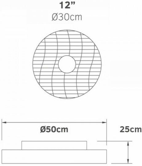 Lineme Helvia Deckenleuchte 30cm mit Leuchte Weiß
