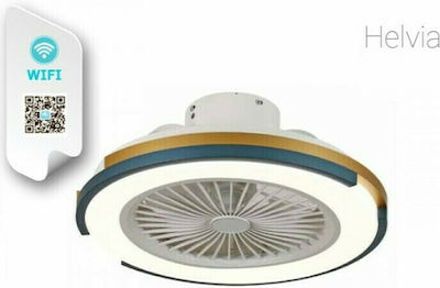 Lineme Helvia 02-00186 Ventilator de Tavan 30cm cu Lumină și Telecomandă Alb