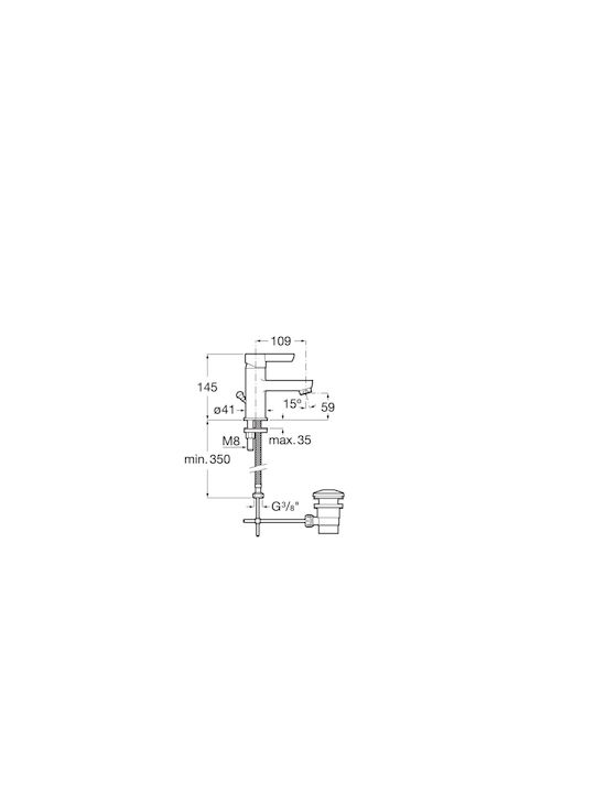 Roca Saona Mixing Sink Faucet Silver