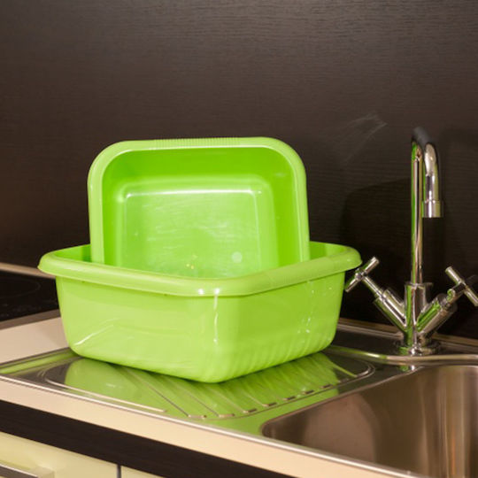 Viomes Lavoar Pătrat 34x34x14cm. Capacitate 9lt Verde