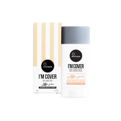 Suntique I Am Cover BB Wasserdicht Sonnenschutzmittel Stick Für das Gesicht SPF50 mit Farbe 15gr