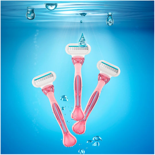 Venus 3 Sensitive Ξυραφάκια Σώματος μιας Χρήσης με 3 Λεπίδες & Λιπαντική Ταινία για Ευαίσθητες Επιδερμίδες 4τμχ