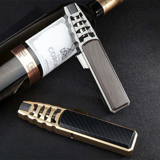 Jobon Turbo Αντιανεμικός Αναπτήρας Φλόγας Τύπου Jet σε Χρυσό χρώμα
