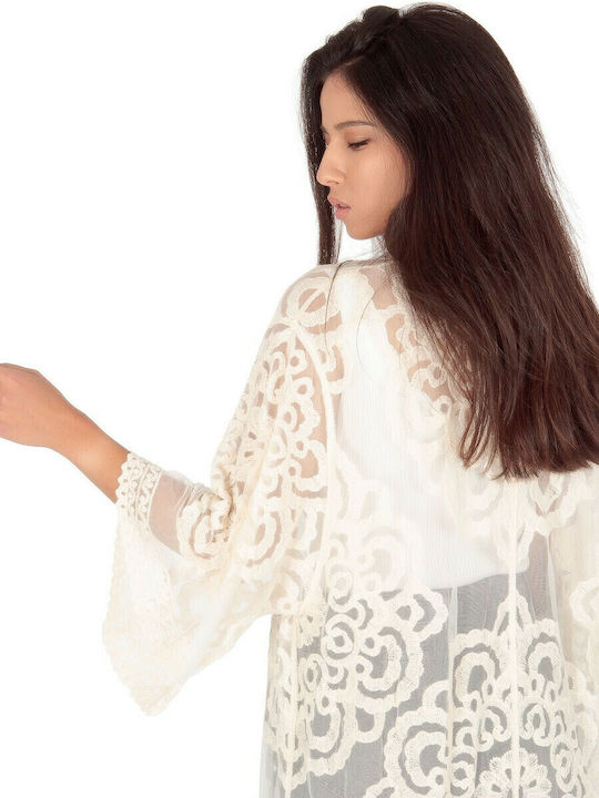 Damen Kimono Beige kim-41802 (bg)