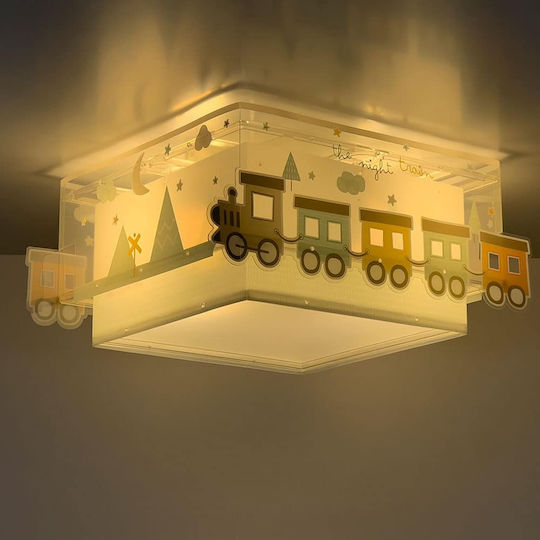 Ango Night Train Einfaches Licht Kinderdeckenleuchte Deckenleuchte montieren 15W mit Fassung E27 Mehrfarbig 37.5x16.5cm