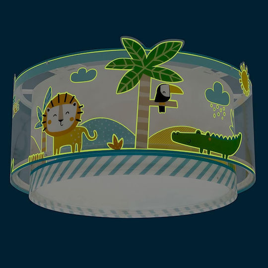 Ango My Little Jungle Μονόφωτο Παιδικό Φωτιστικό Πλαφονιέρα από Πλαστικό 15W με Υποδοχή E27 33x16.5cm