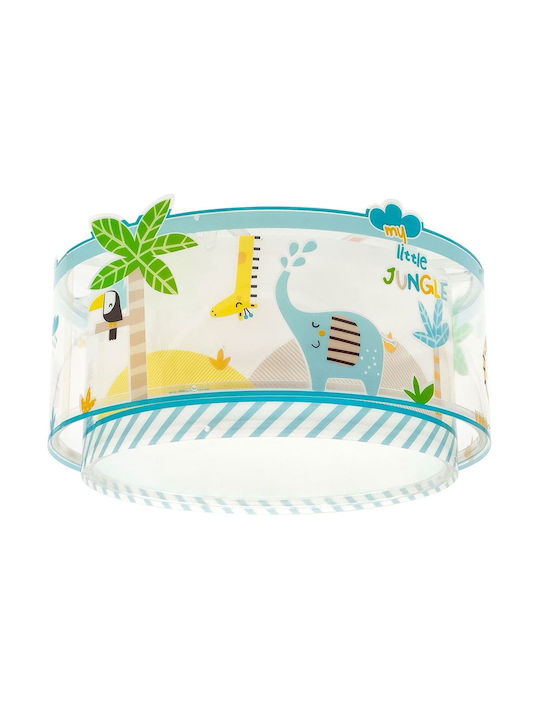 Ango My Little Jungle Μονόφωτο Παιδικό Φωτιστικό Πλαφονιέρα από Πλαστικό 15W με Υποδοχή E27 33x16.5cm