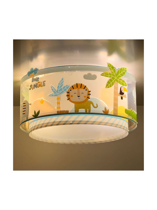 Ango My Little Jungle Μονόφωτο Παιδικό Φωτιστικό Πλαφονιέρα από Πλαστικό 15W με Υποδοχή E27 33x16.5cm