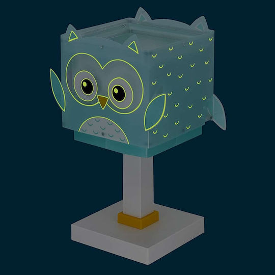 Ango LED Kinder Nachttischlampe Little Owl Blau 15x15x30εκ.