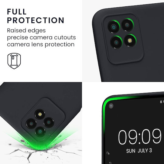 KWmobile Soft Flexible Umschlag Rückseite Silikon Black Matte (Realme 8i)