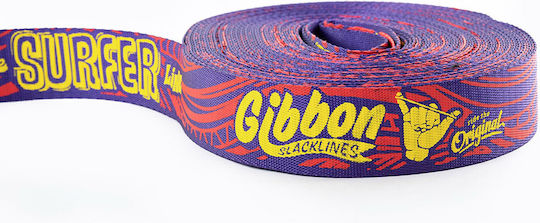 Gibbon Slacklines Surferline Ιμάντας Ισορροπίας 30m x 5cm Ροζ