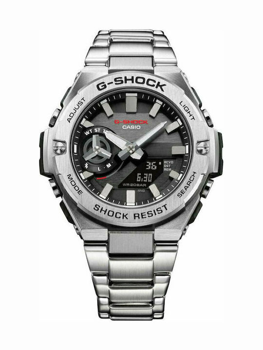 Casio G-Shock G-Steel Men's Watch 49mm Battery with Silver Metal Bracelet