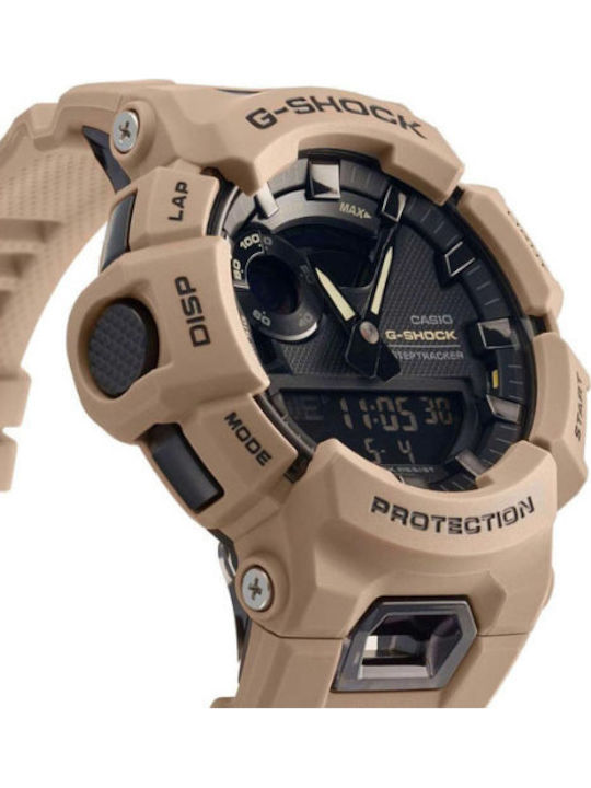 Casio G-Shock G-Squad Analog/Digital Men's Watch 49mm Chronograph Battery with Beige Rubber Strap