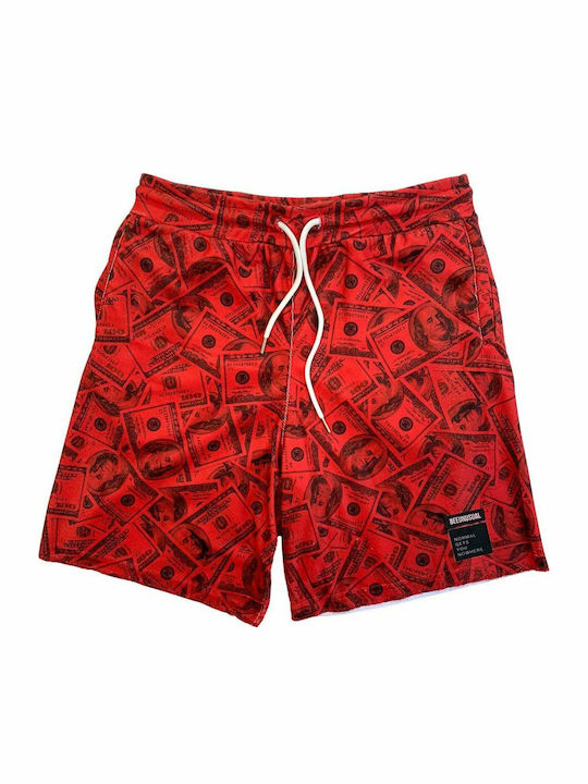 Rote Money Sport Herren Shorts Kordelzug