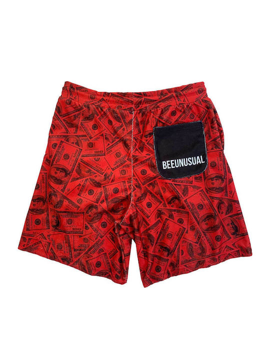 Rote Money Sport Herren Shorts Kordelzug