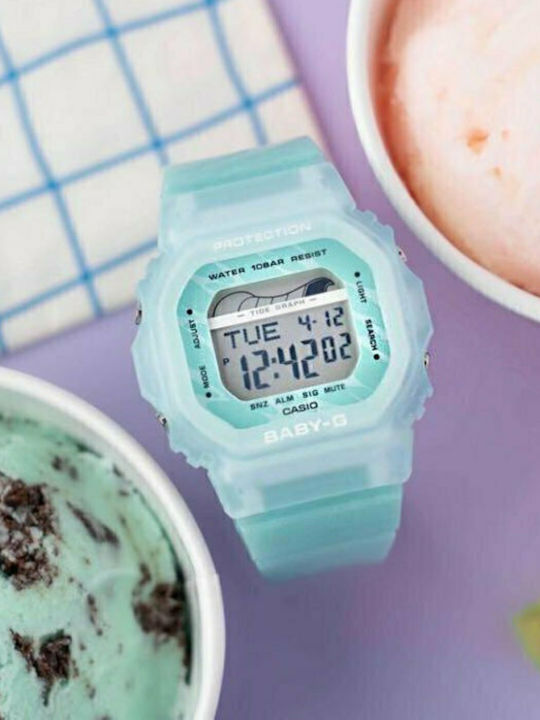 Casio Baby-G Women's Watch with Turquoise Rubber Strap