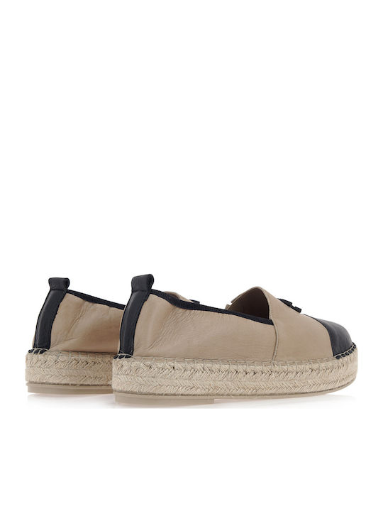 Women's Leather Espadrilles Nude