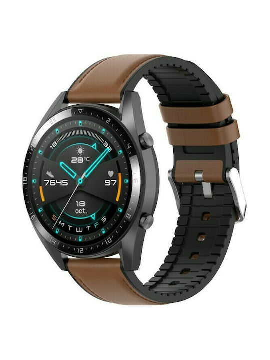 Λουράκι Σιλικόνης Καφέ (Huawei Watch GT/GT Pro 2/3/4/5 / Ultimate 46mm)
