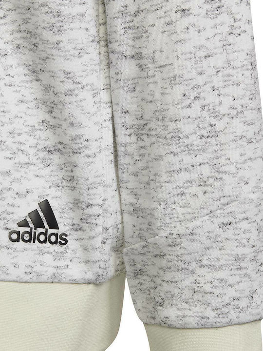 Kids Sweatshirt with Hood and Pockets White