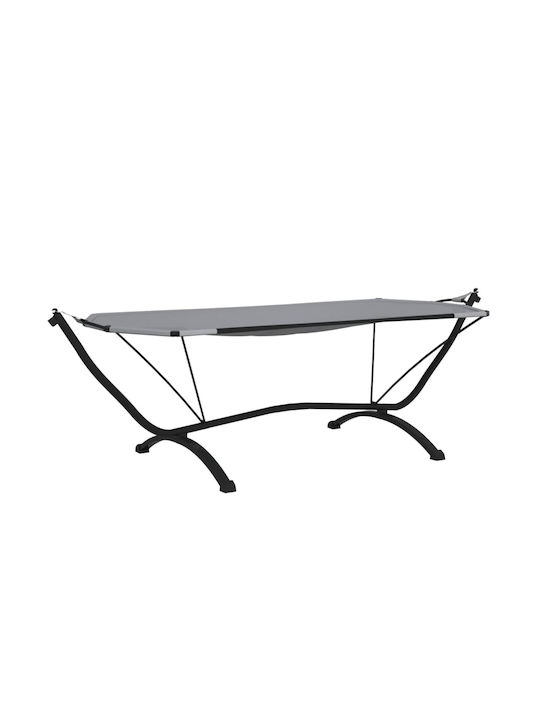 vidaXL Hängematte Einzeln Stoff mit Gestell Grey 274x114.5x171εκ.