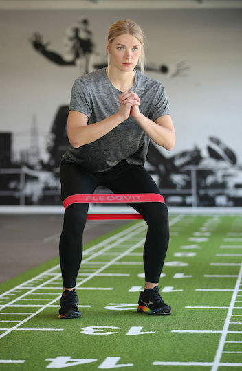 FlexVit Mini Mini Bandă de rezistență pentru exerciții Bucla Moale Portocaliu 0.3m