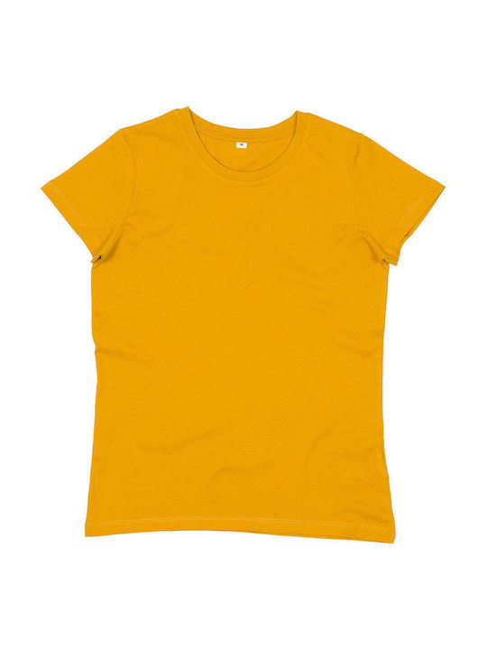 Mantis World M02 Γυναικείο Διαφημιστικό T-shirt Κοντομάνικο Mustard