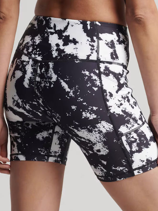 Women's Running Legging Shorts High Waisted Black