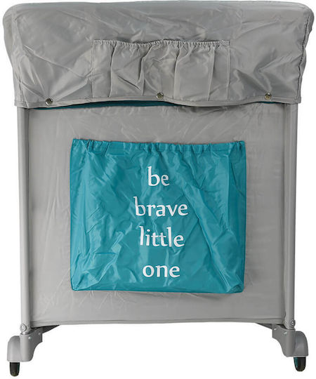 Bebe Stars Comfort Elephant Кошара за игра 2 Нива с Променяща се Повърхност & Матрак Сив 125x65см