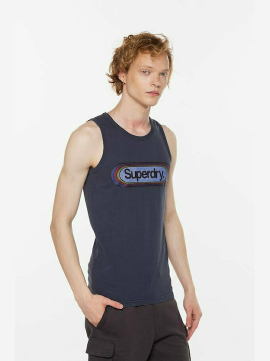 Superdry Vintage Cl Ανδρική Μπλούζα Αμάνικη Navy Μπλε