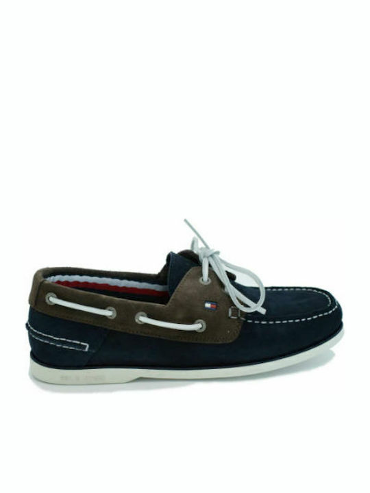 Suede Ανδρικά Boat Shoes σε Μπλε Χρώμα