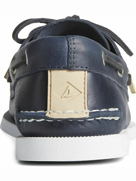 Authentic Δερμάτινα Ανδρικά Boat Shoes σε Μπλε Χρώμα