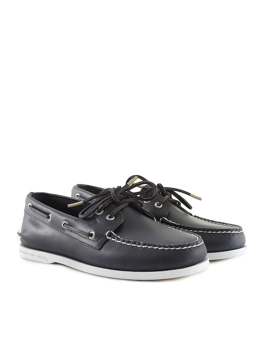 Authentic Δερμάτινα Ανδρικά Boat Shoes σε Μπλε Χρώμα
