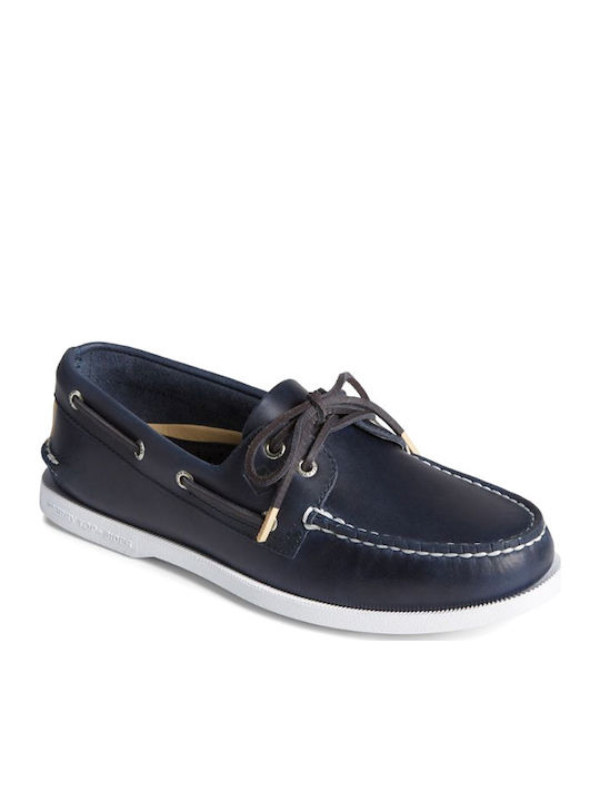 Authentic Δερμάτινα Ανδρικά Boat Shoes σε Μπλε Χρώμα