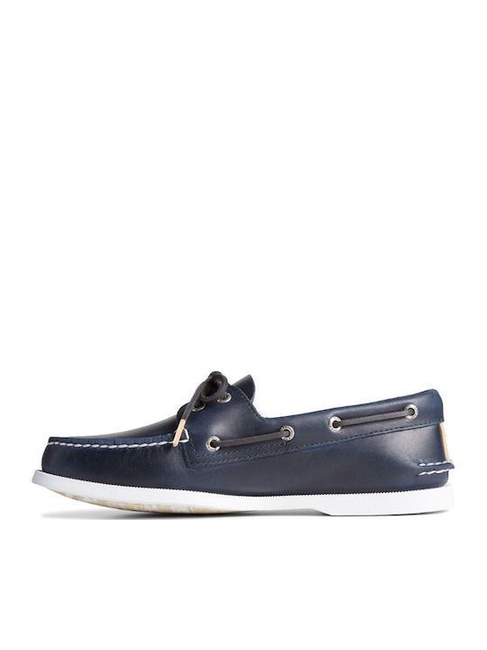 Authentic Δερμάτινα Ανδρικά Boat Shoes σε Μπλε Χρώμα