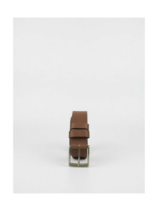 Borsche Men's Leather Belt Tabac Brown