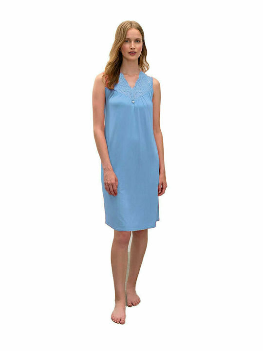 Vamp Sommer Damen Nachthemd blue