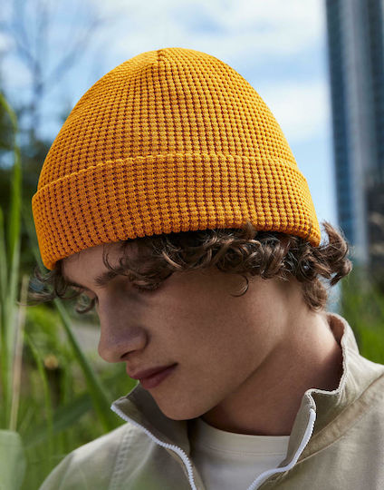 Cotton Waffle B52N Beanie Männer Beanie Gestrickt Mustard
