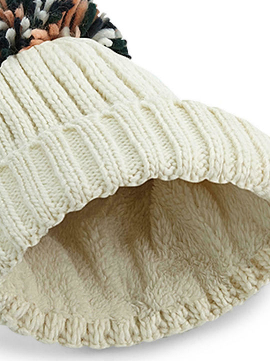 Beechfield Hygge Γυναικείος Pom Pom Beanie Σκούφος σε Λευκό χρώμα