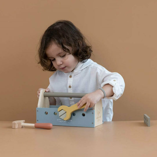 Little Dutch Werkzeugkoffer Mit 20 Hölzernes Kinder-Tools Für 3+ Jahre 13 cm 20 Stück