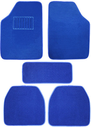Auto Gs Set of Front and Rear Mats Universal 5pcs Blue