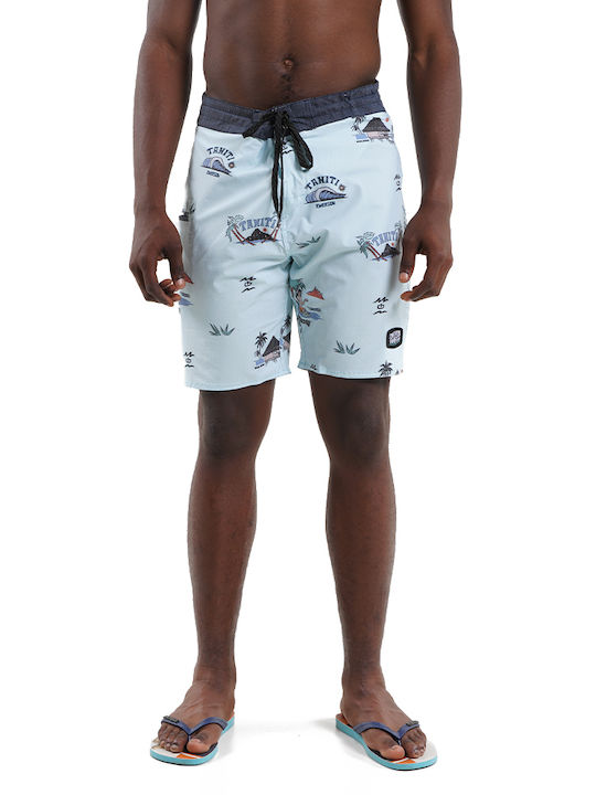Men's Swimwear Bermuda Turquoise with Patterns