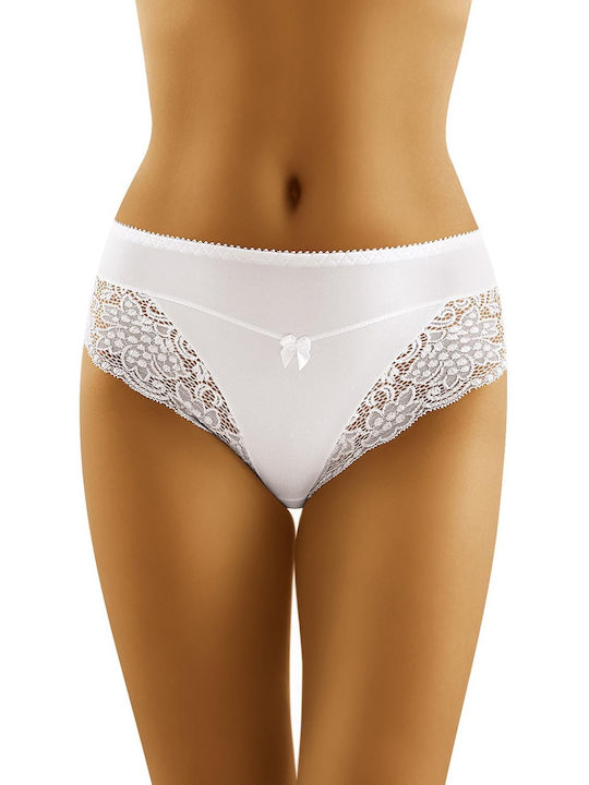 Wolbar Sara II High-waisted Women's Slip with Lace White 120097