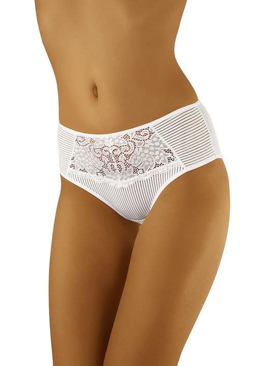 Wolbar Eco-Le High-waisted Women's Slip with Lace White 72039