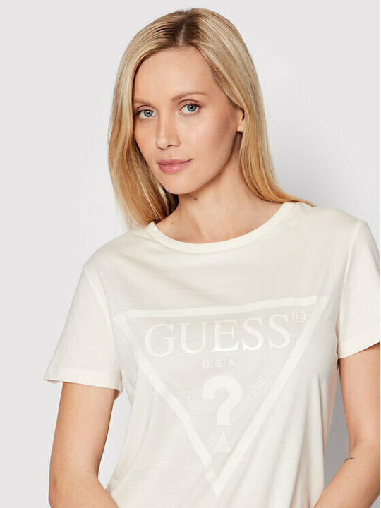 Adele Γυναικείο T-shirt Μπεζ Ανοιχτό