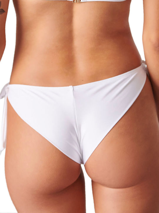 Blu4u Solids Bikini Brazil με Κορδονάκια Λευκό