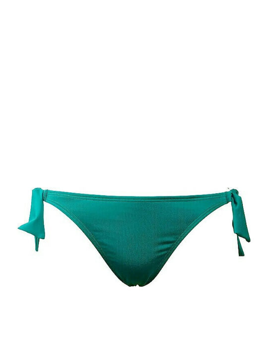 Bikini Slip mit Schnürchen Grün